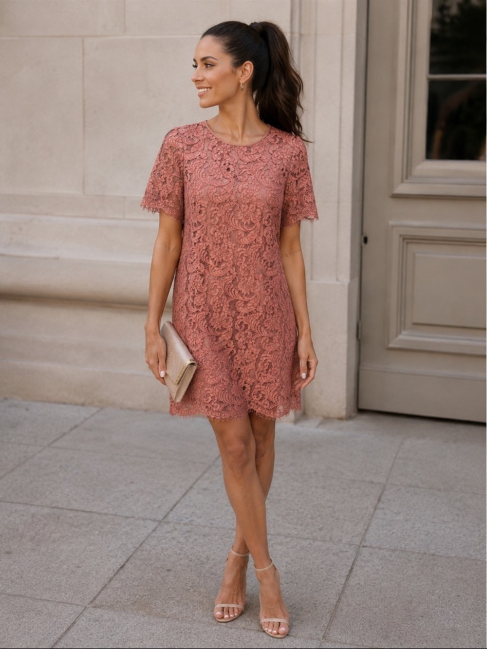 Aritzia Wilfred Lace Dress with Temiveabke Slip
